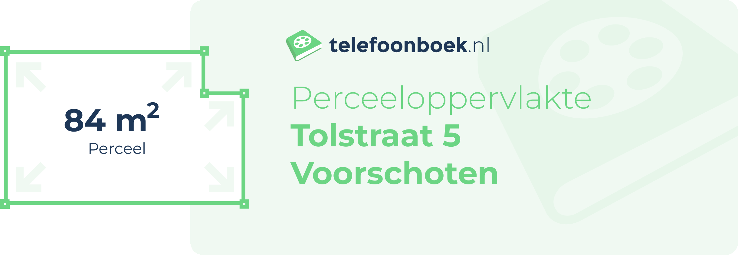 Perceeloppervlakte Tolstraat 5 Voorschoten