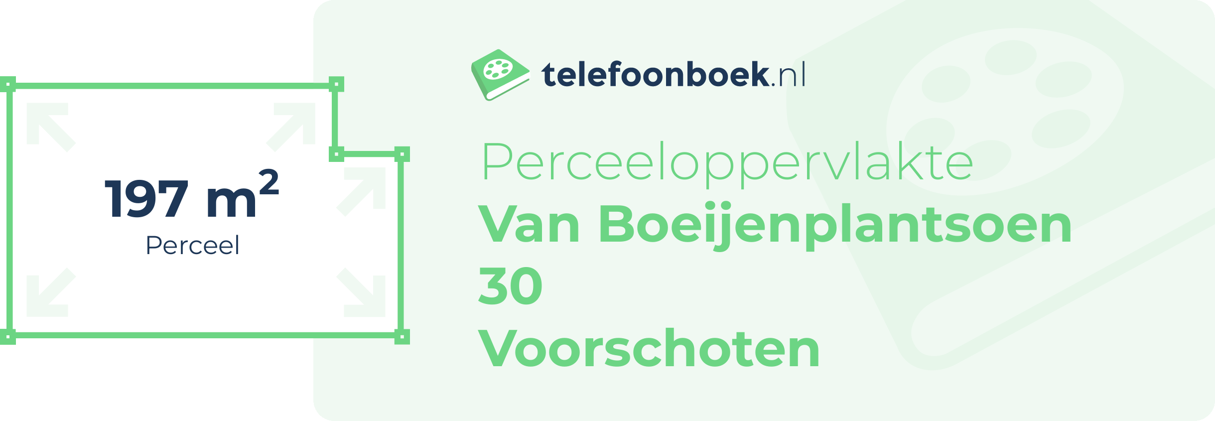 Perceeloppervlakte Van Boeijenplantsoen 30 Voorschoten