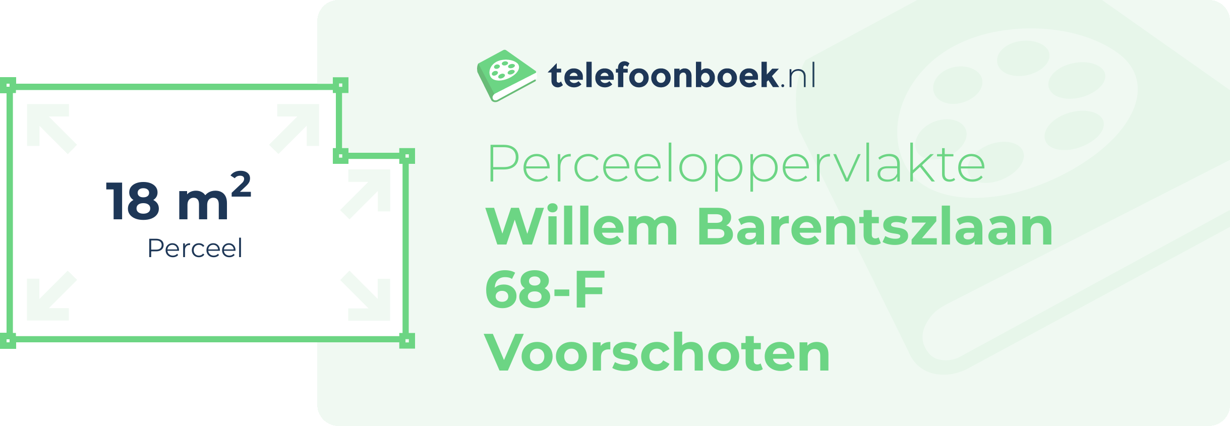 Perceeloppervlakte Willem Barentszlaan 68-F Voorschoten