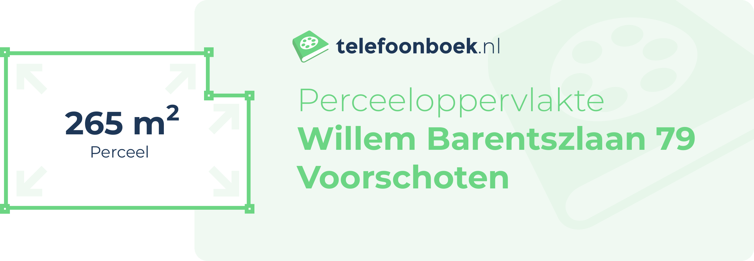 Perceeloppervlakte Willem Barentszlaan 79 Voorschoten