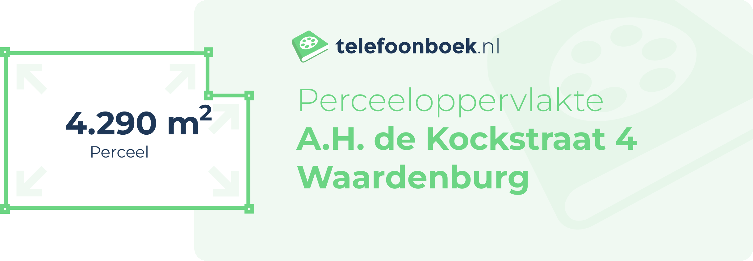 Perceeloppervlakte A.H. De Kockstraat 4 Waardenburg