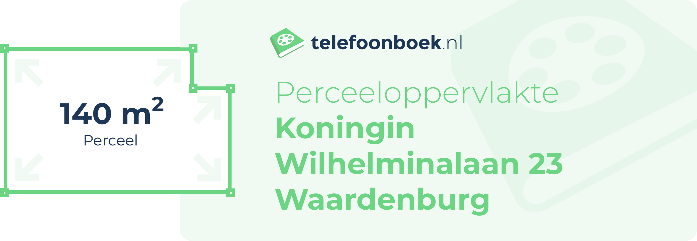 Perceeloppervlakte Koningin Wilhelminalaan 23 Waardenburg