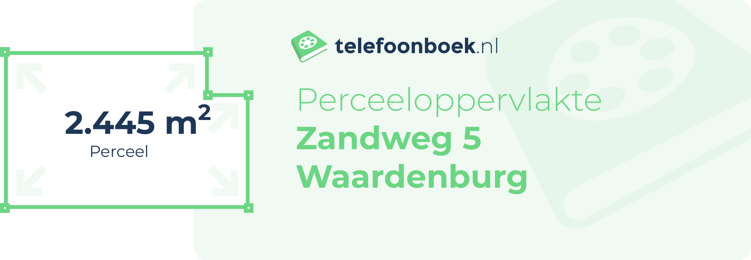 Perceeloppervlakte Zandweg 5 Waardenburg