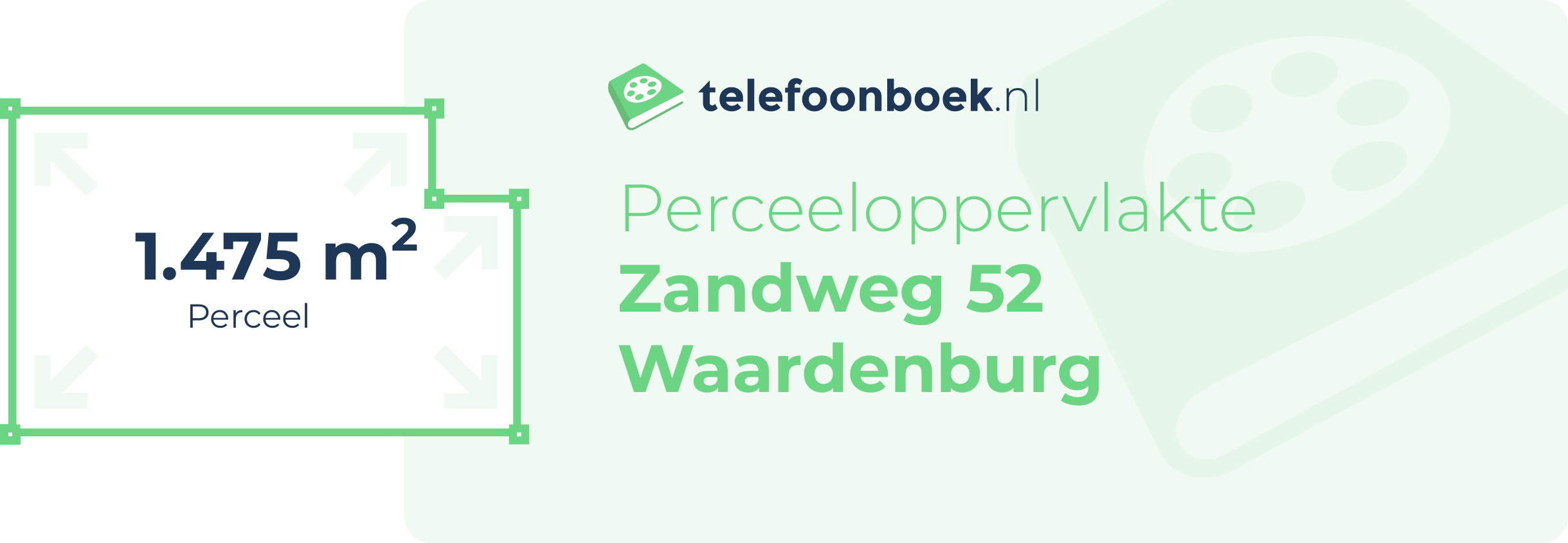 Perceeloppervlakte Zandweg 52 Waardenburg