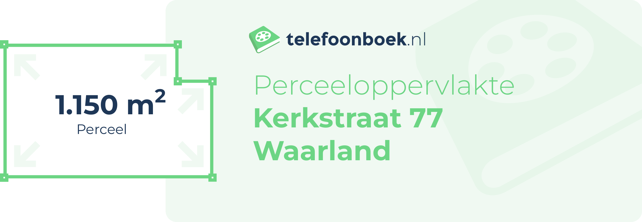 Perceeloppervlakte Kerkstraat 77 Waarland