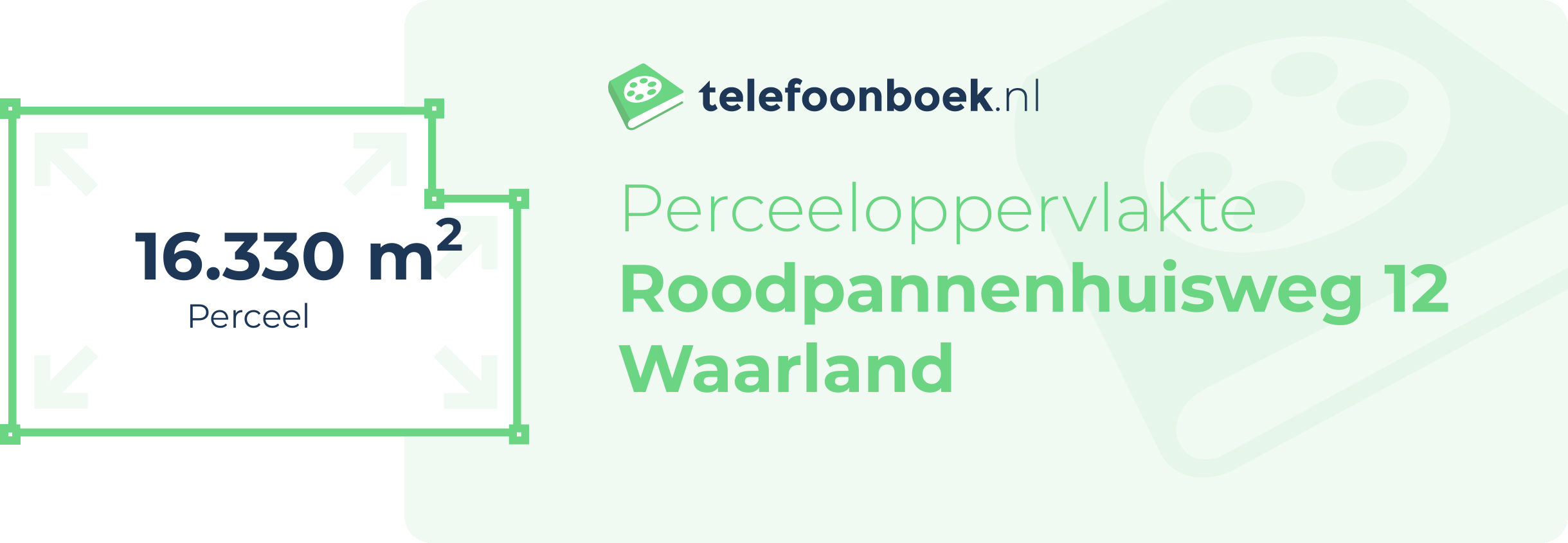 Perceeloppervlakte Roodpannenhuisweg 12 Waarland