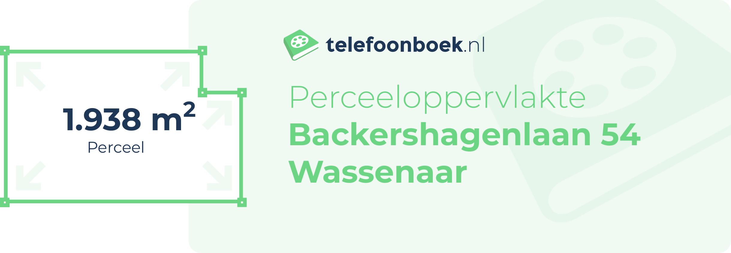 Perceeloppervlakte Backershagenlaan 54 Wassenaar