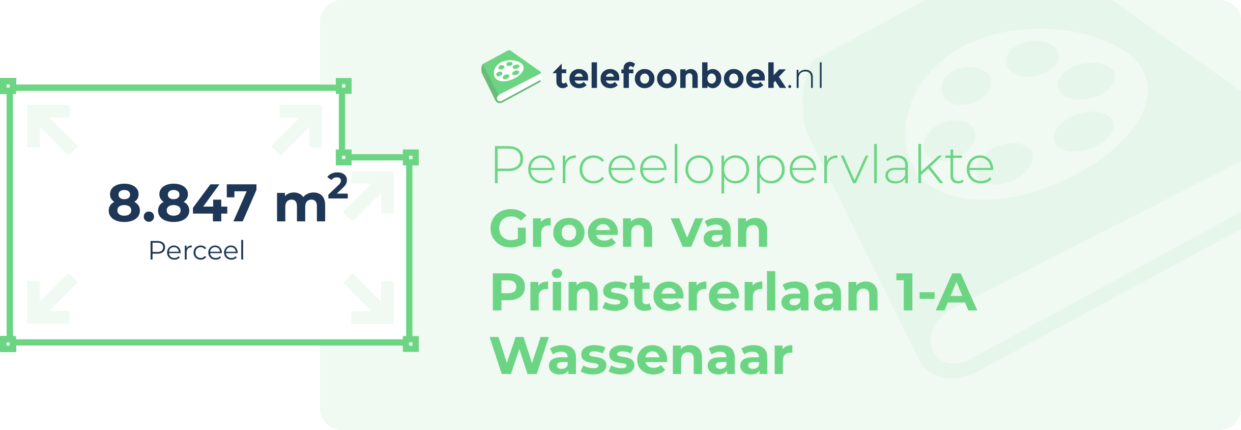 Perceeloppervlakte Groen Van Prinstererlaan 1-A Wassenaar