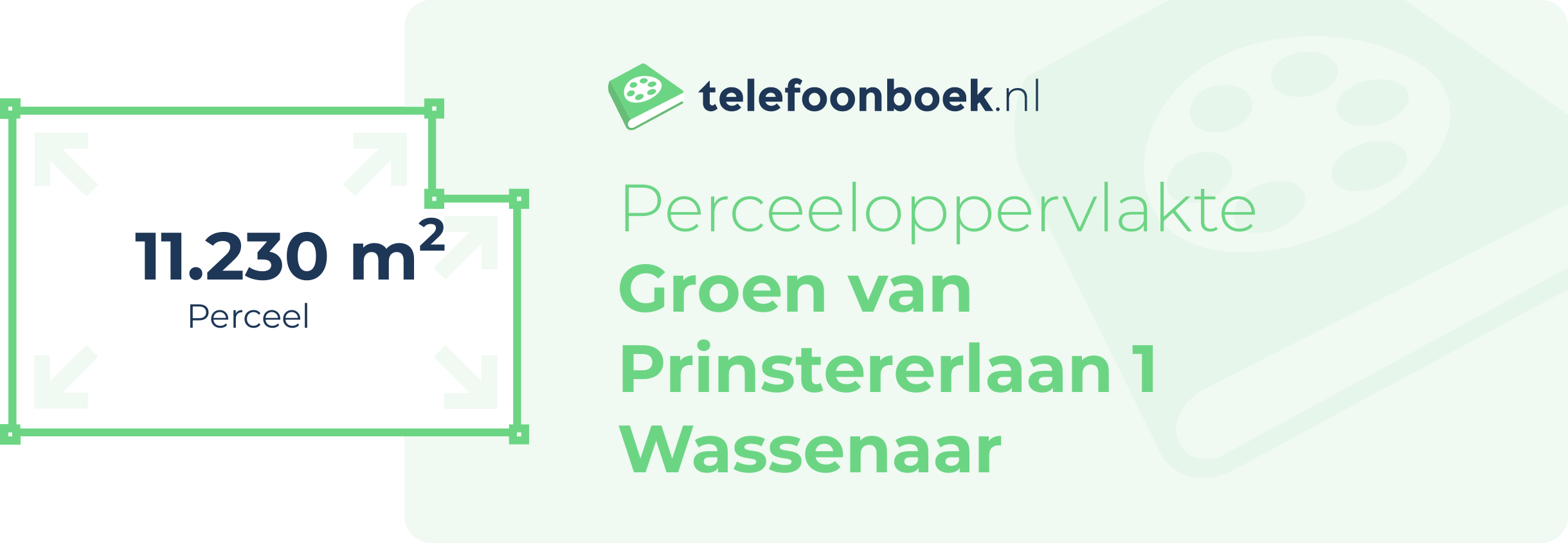 Perceeloppervlakte Groen Van Prinstererlaan 1 Wassenaar