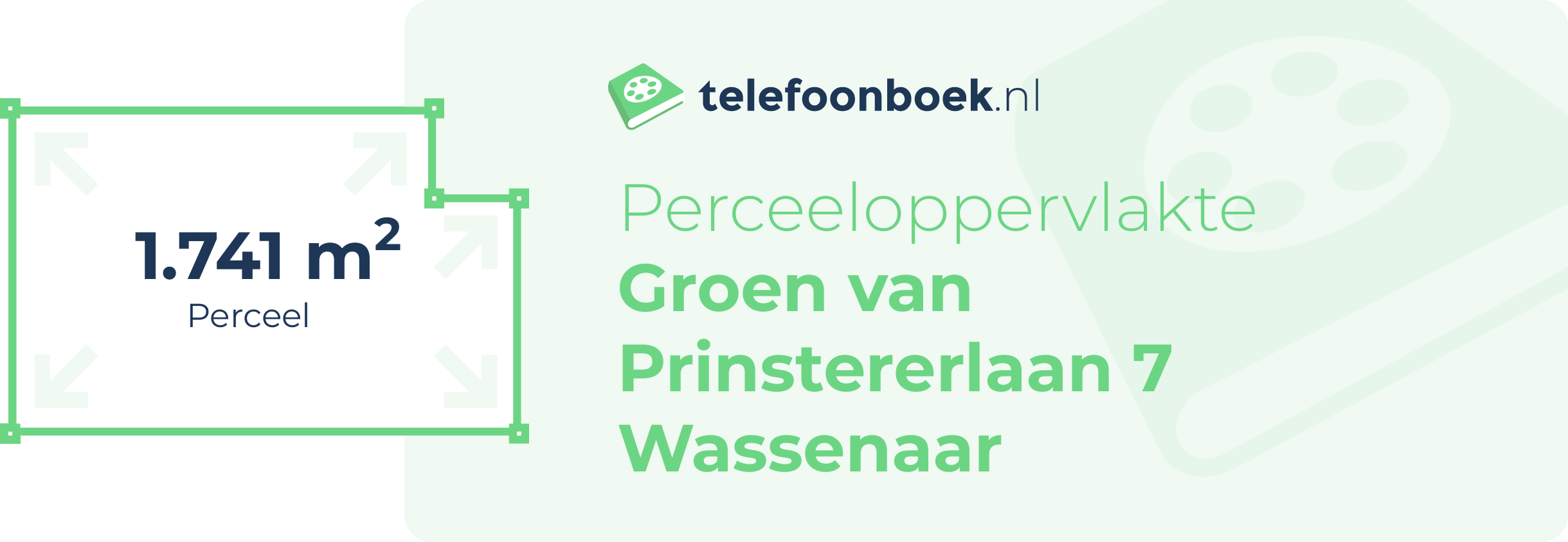 Perceeloppervlakte Groen Van Prinstererlaan 7 Wassenaar