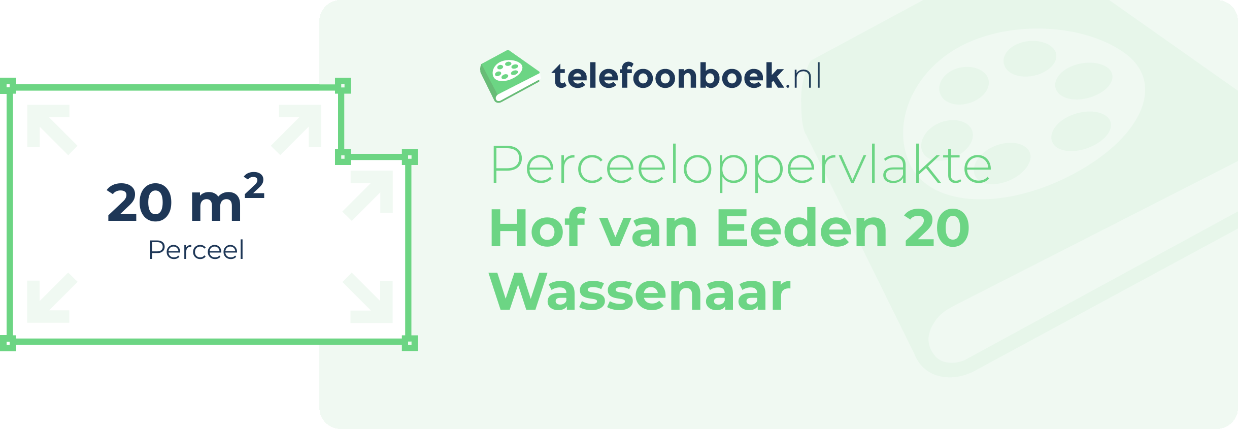 Perceeloppervlakte Hof Van Eeden 20 Wassenaar