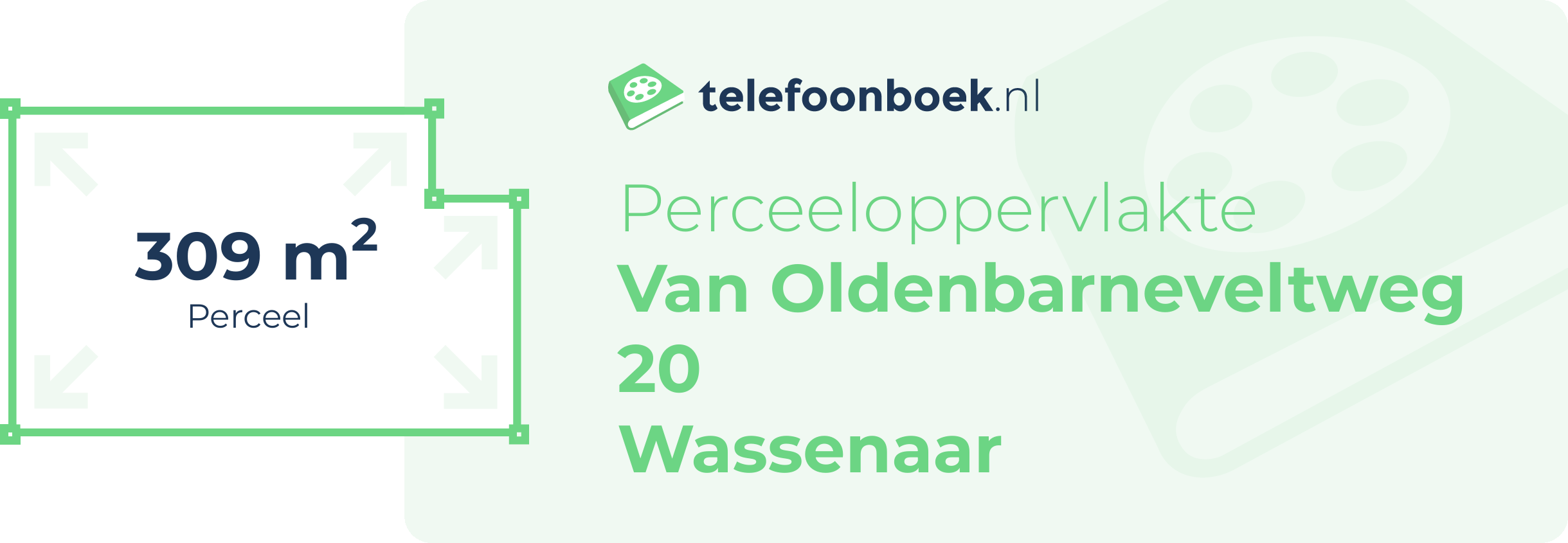 Perceeloppervlakte Van Oldenbarneveltweg 20 Wassenaar