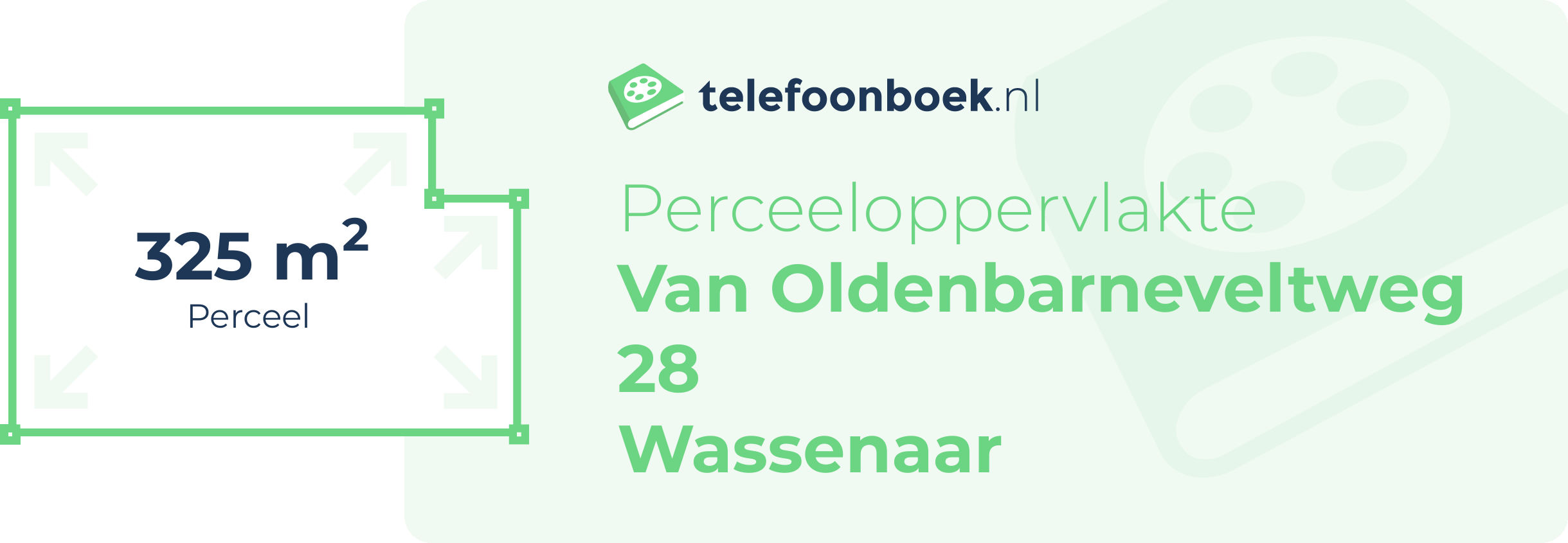 Perceeloppervlakte Van Oldenbarneveltweg 28 Wassenaar