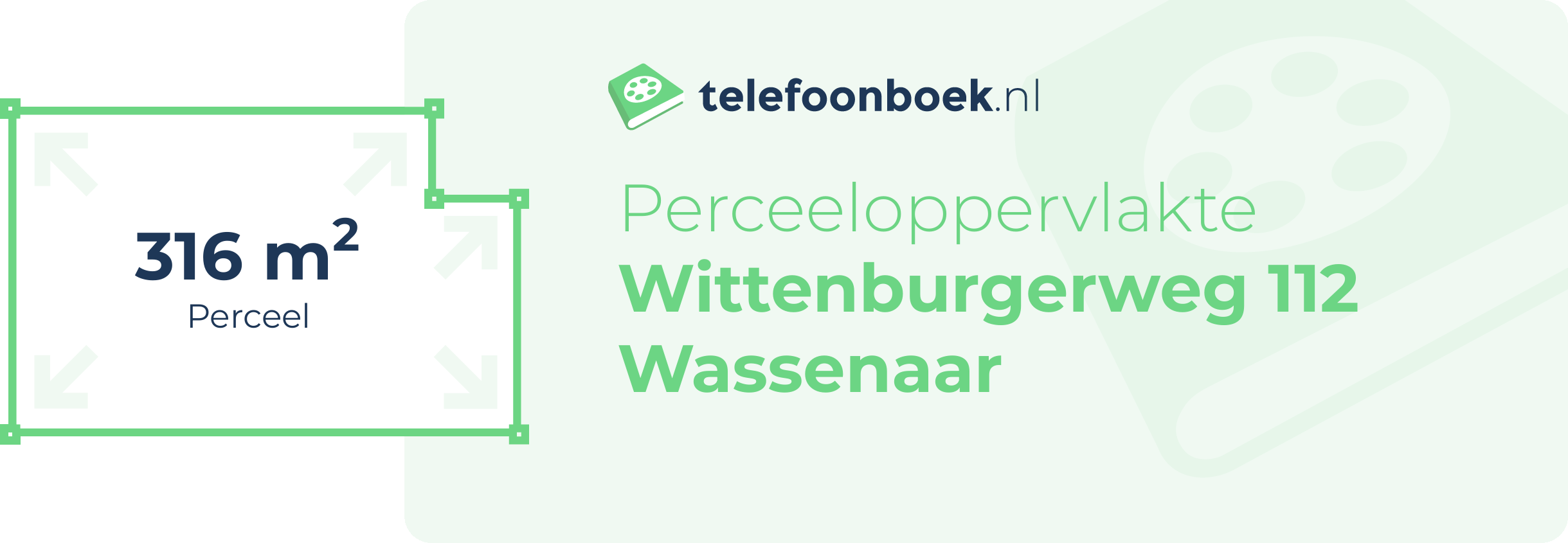 Perceeloppervlakte Wittenburgerweg 112 Wassenaar