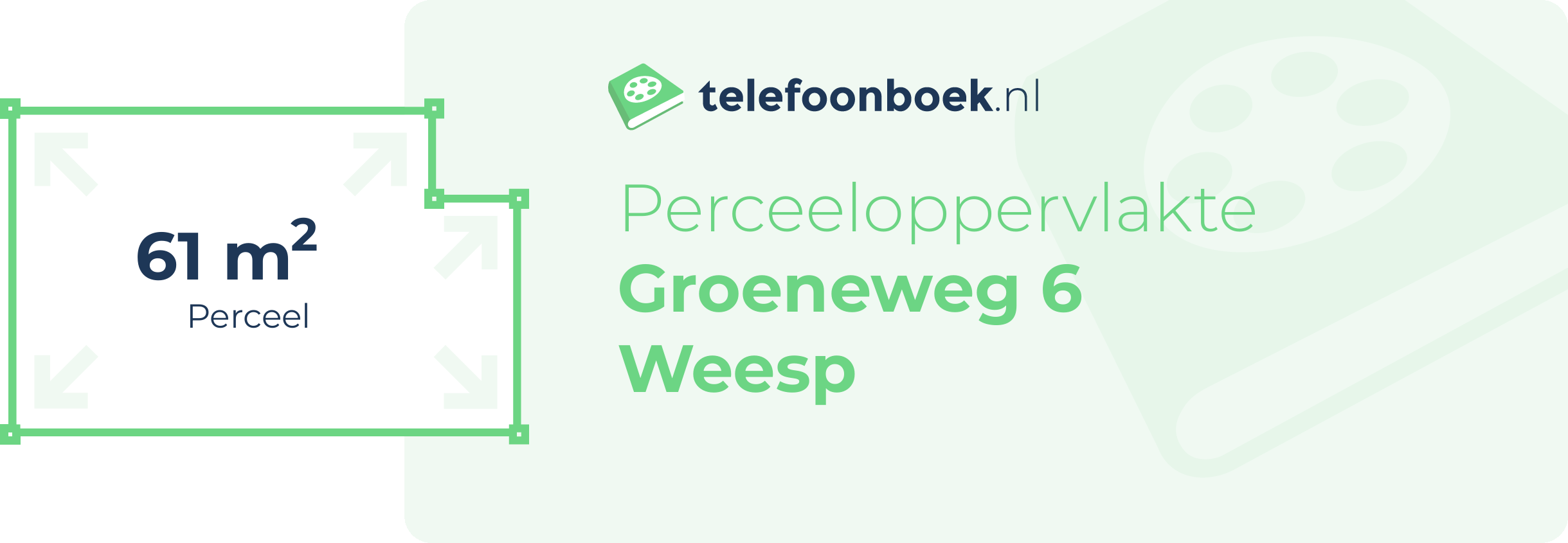 Perceeloppervlakte Groeneweg 6 Weesp