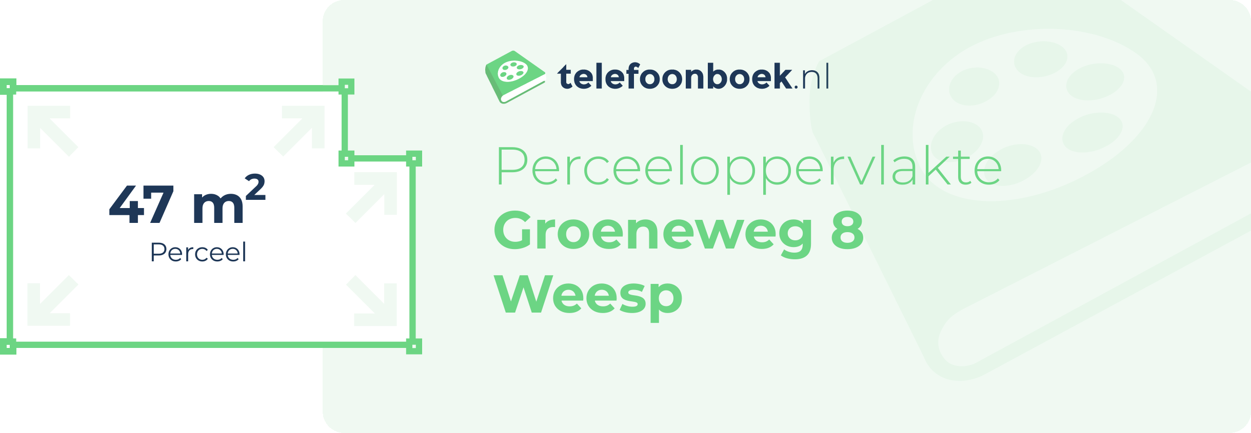 Perceeloppervlakte Groeneweg 8 Weesp