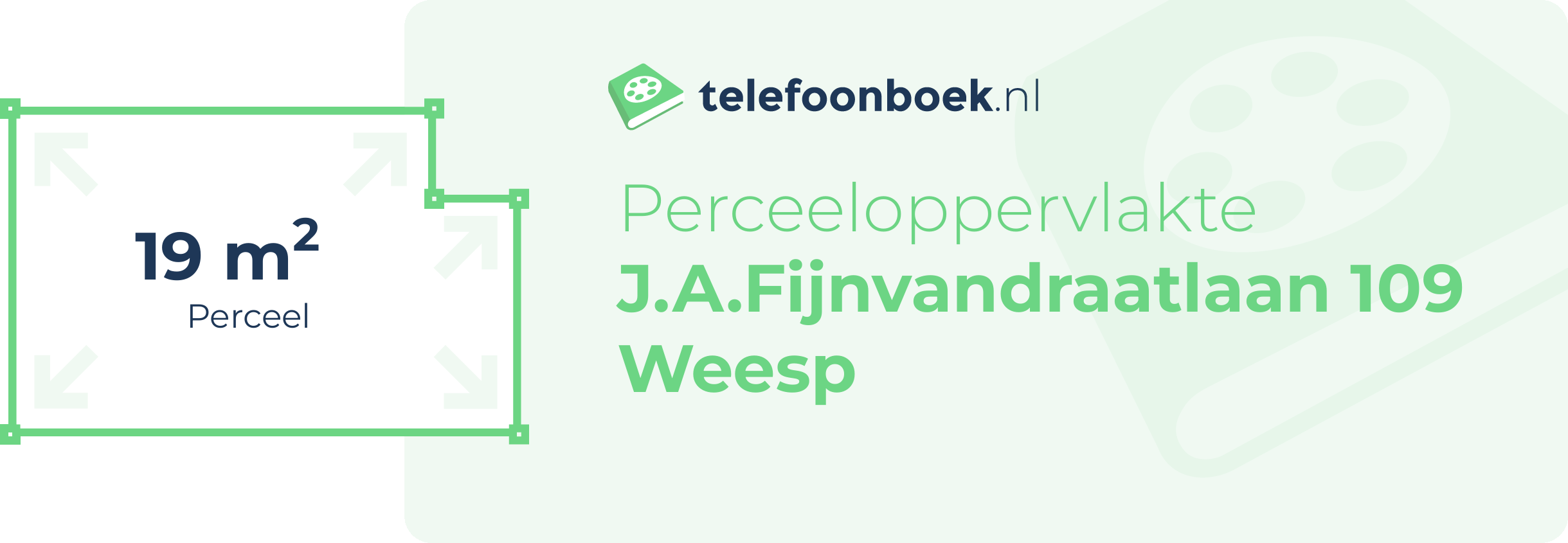 Perceeloppervlakte J.A.Fijnvandraatlaan 109 Weesp