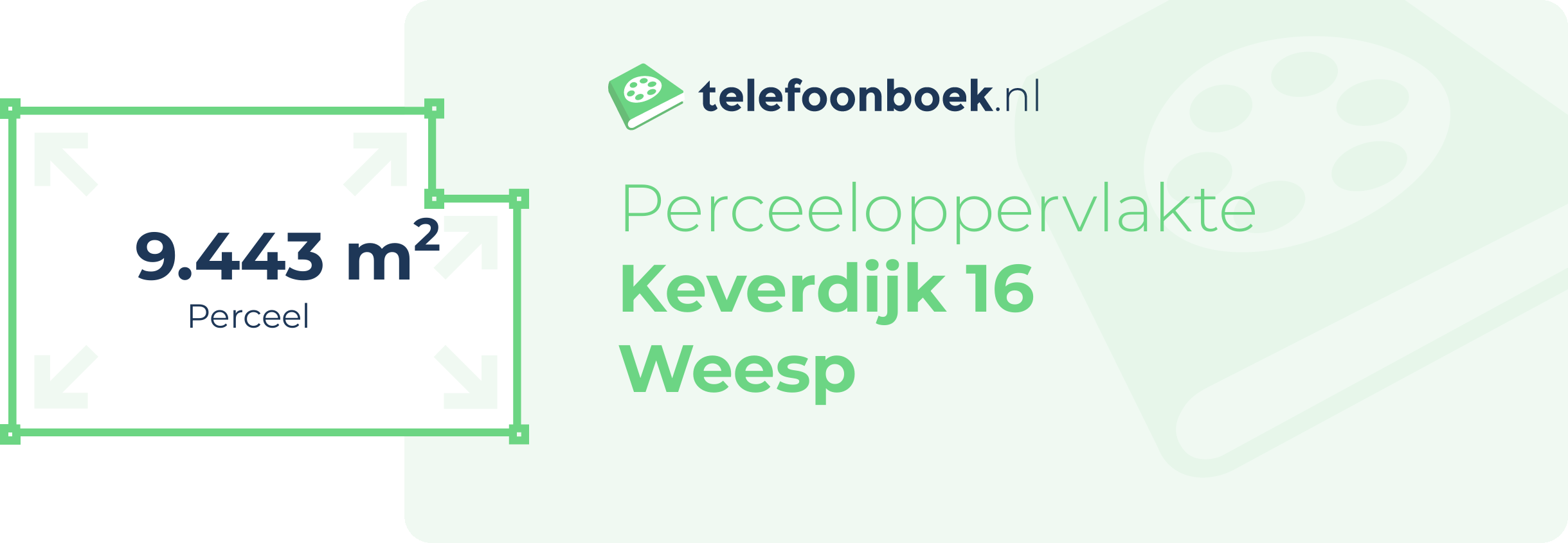 Perceeloppervlakte Keverdijk 16 Weesp