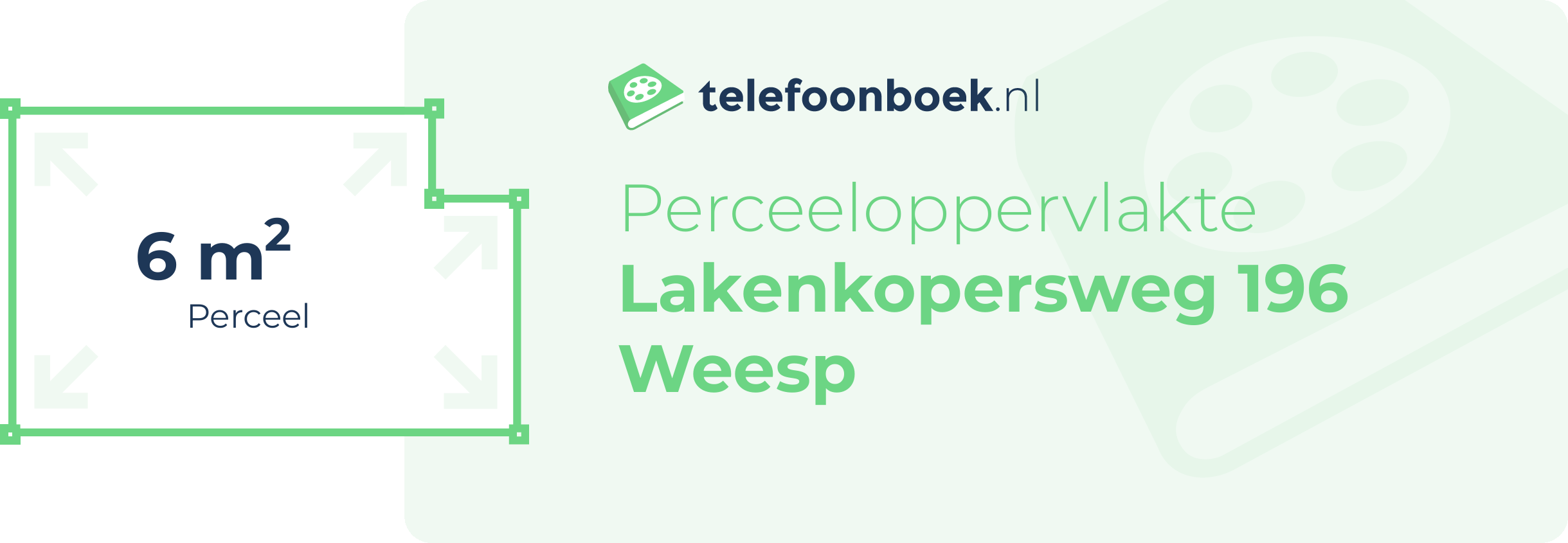 Perceeloppervlakte Lakenkopersweg 196 Weesp