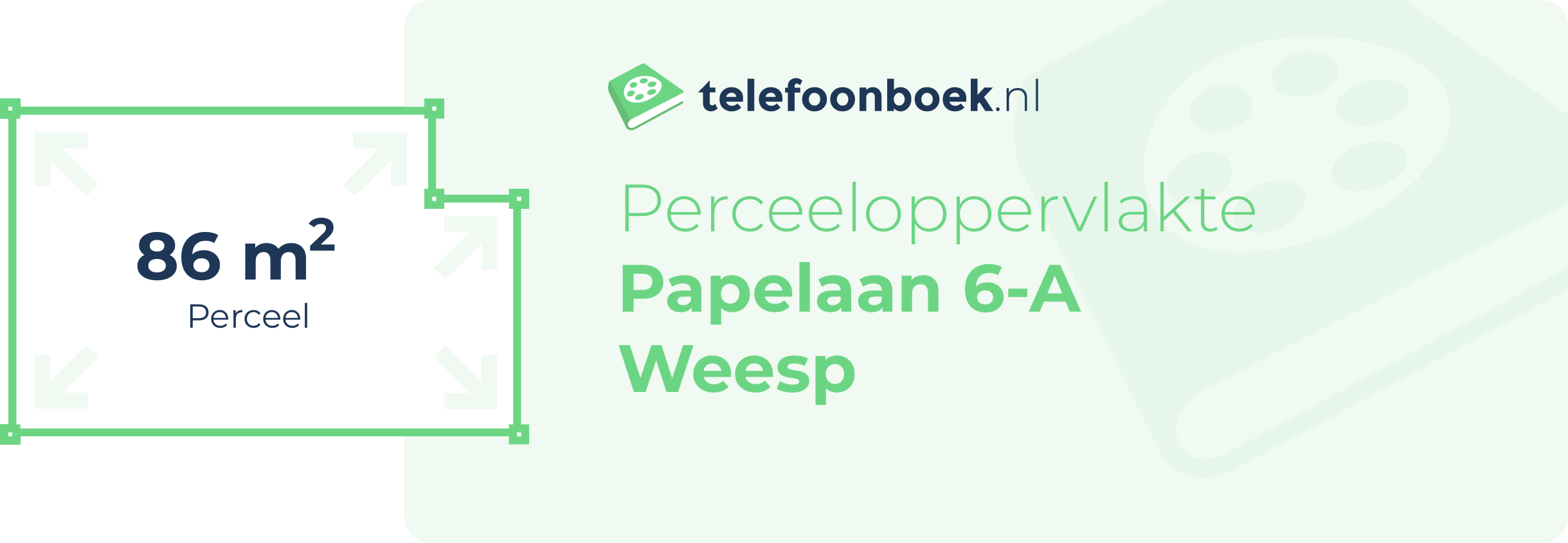 Perceeloppervlakte Papelaan 6-A Weesp