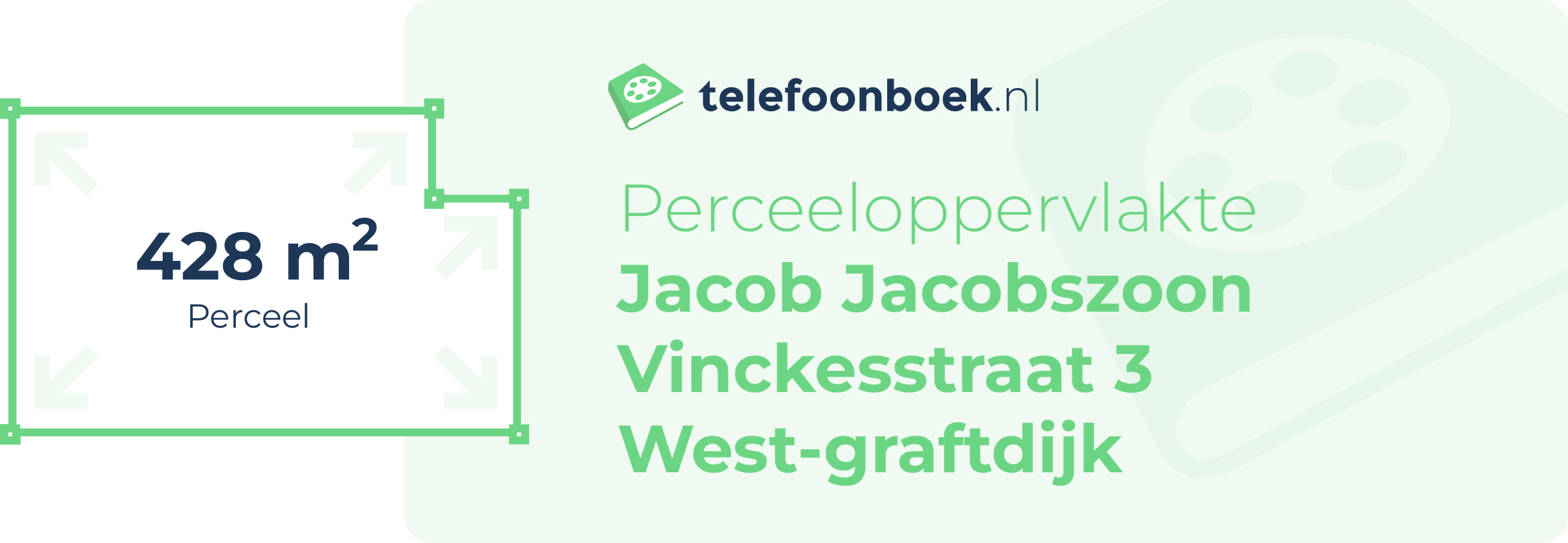 Perceeloppervlakte Jacob Jacobszoon Vinckesstraat 3 West-Graftdijk