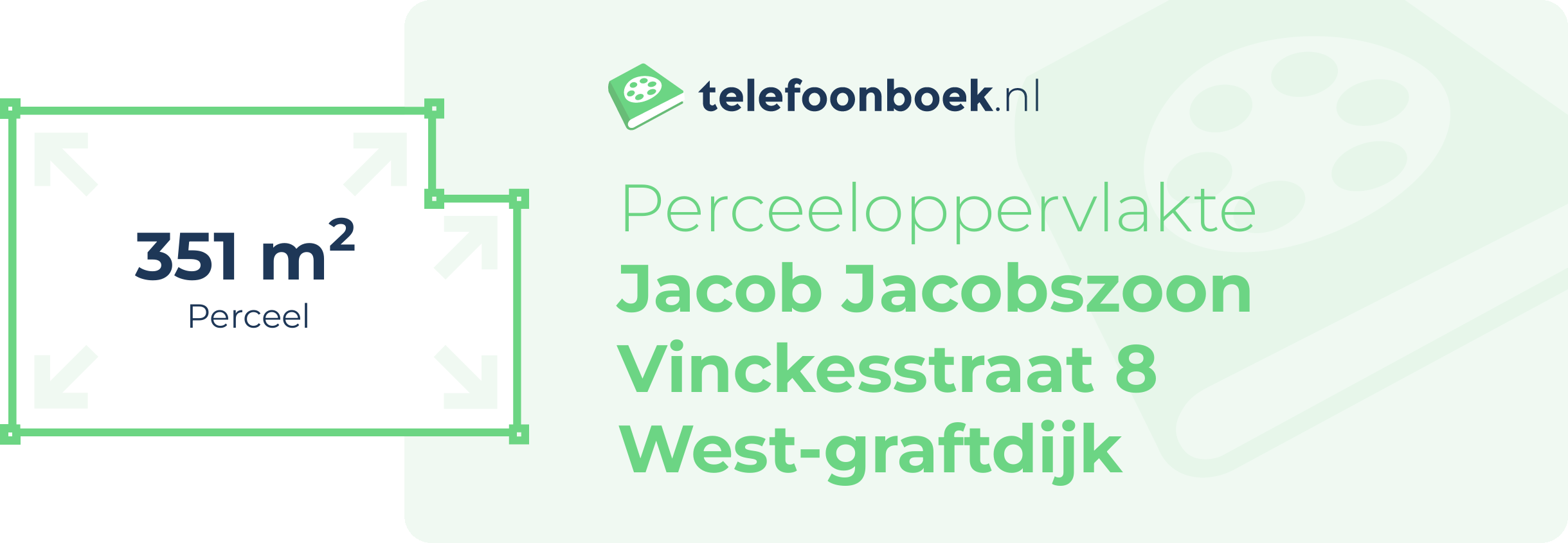 Perceeloppervlakte Jacob Jacobszoon Vinckesstraat 8 West-Graftdijk