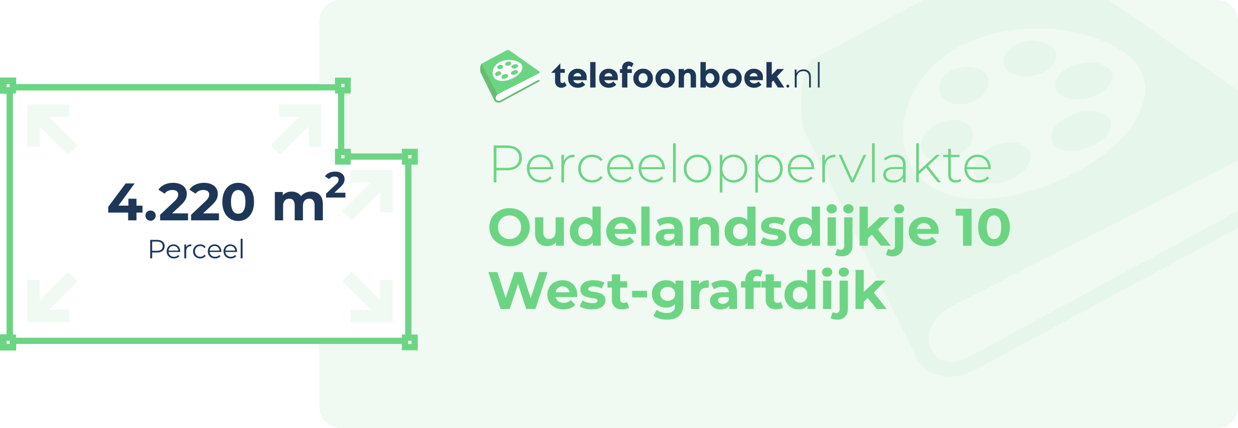 Perceeloppervlakte Oudelandsdijkje 10 West-Graftdijk