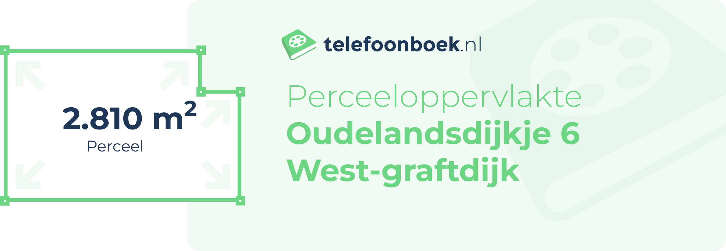 Perceeloppervlakte Oudelandsdijkje 6 West-Graftdijk