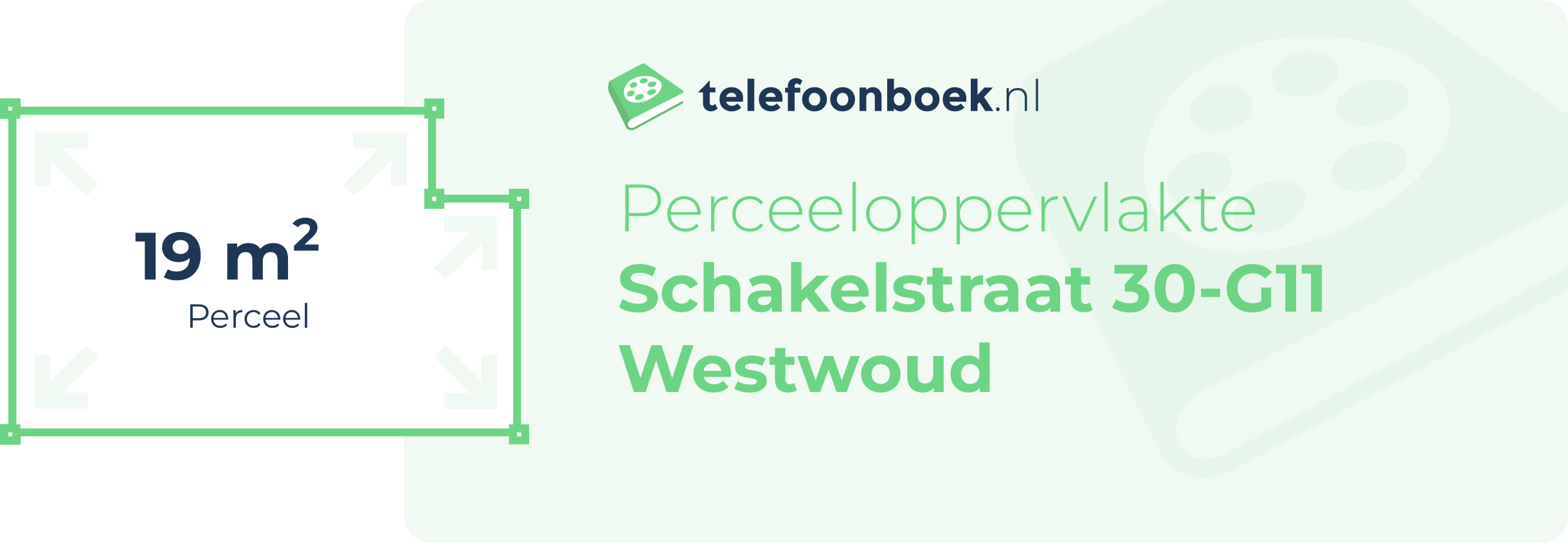 Perceeloppervlakte Schakelstraat 30-G11 Westwoud