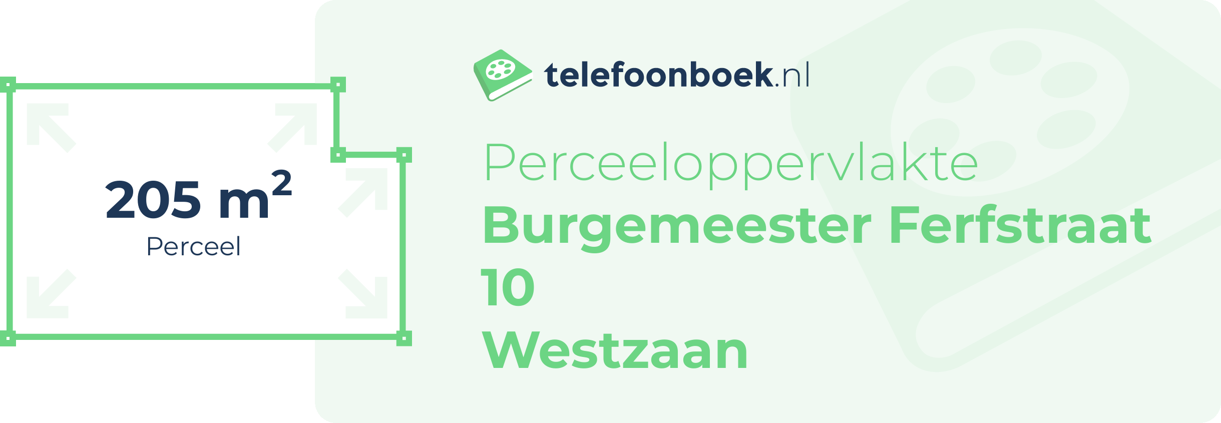 Perceeloppervlakte Burgemeester Ferfstraat 10 Westzaan