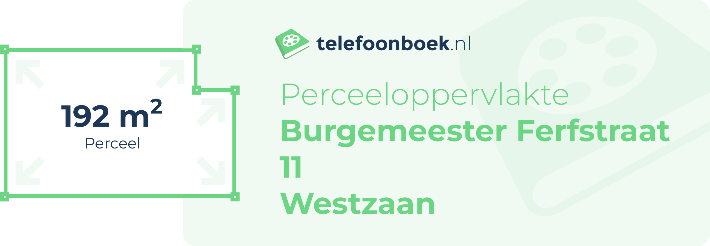 Perceeloppervlakte Burgemeester Ferfstraat 11 Westzaan