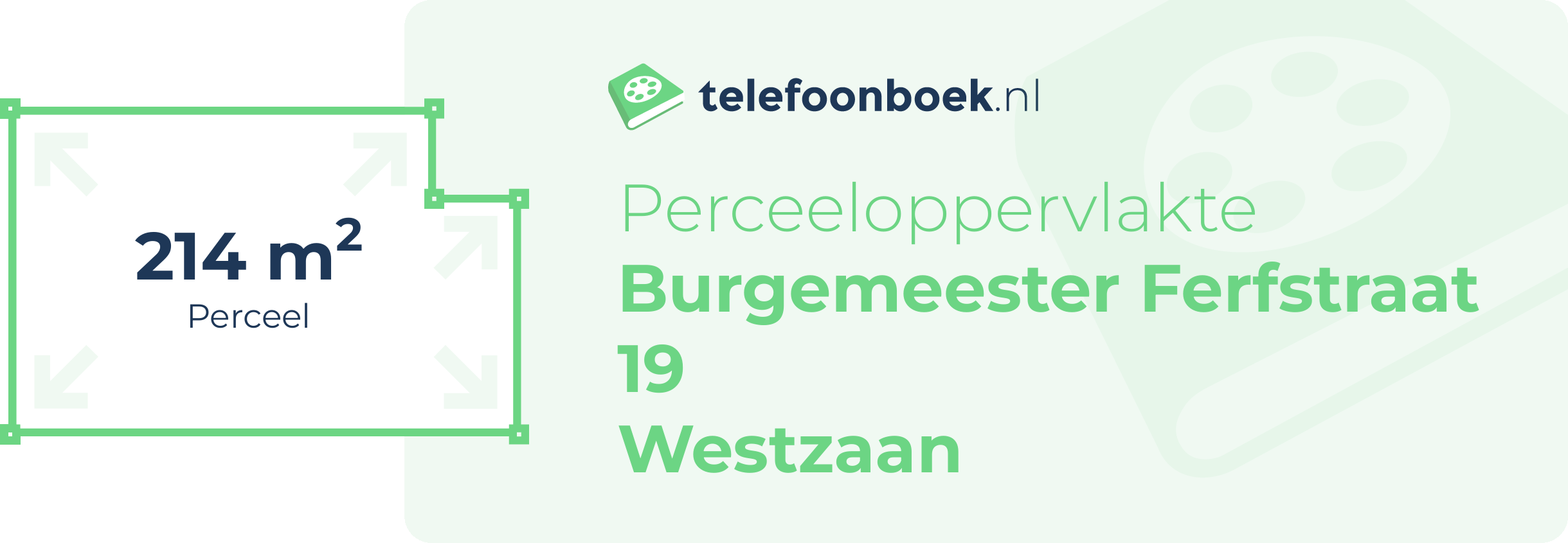 Perceeloppervlakte Burgemeester Ferfstraat 19 Westzaan