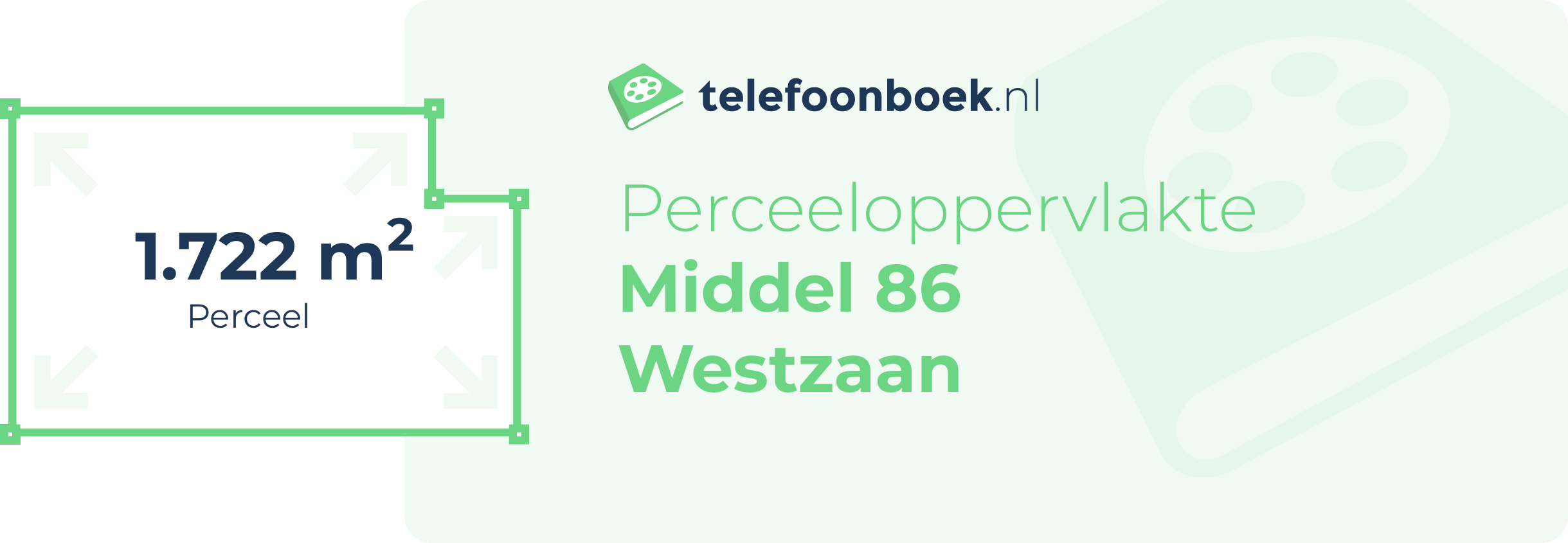 Perceeloppervlakte Middel 86 Westzaan