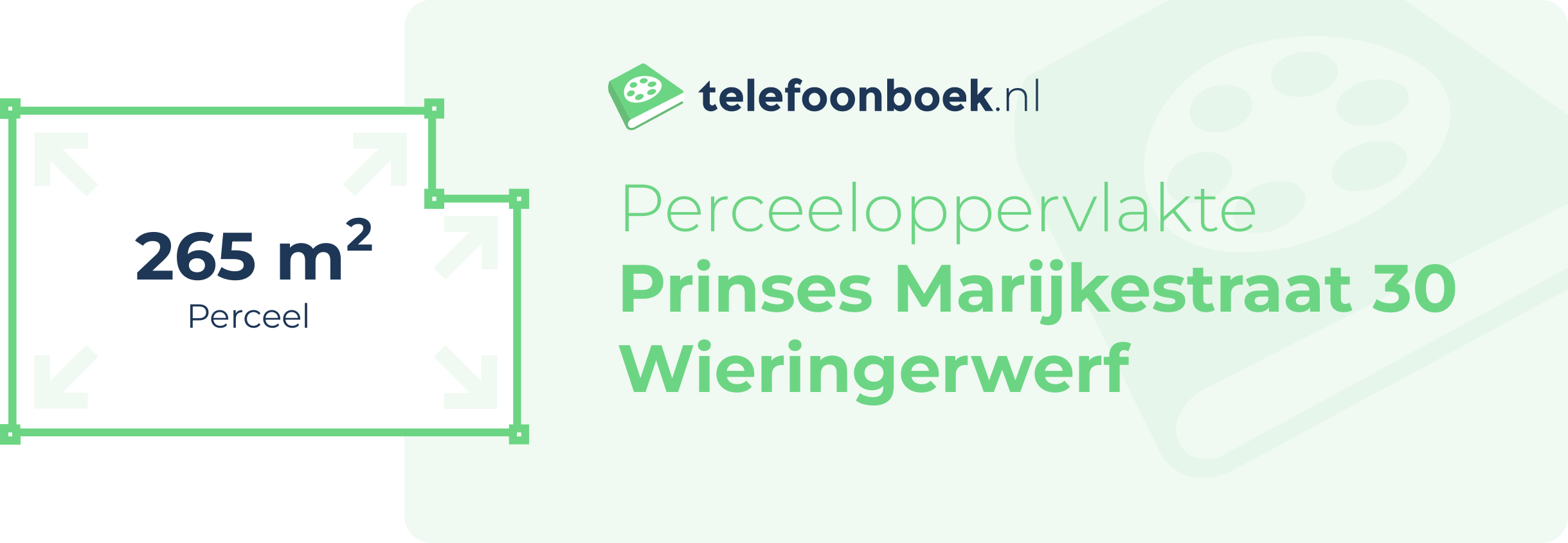 Perceeloppervlakte Prinses Marijkestraat 30 Wieringerwerf