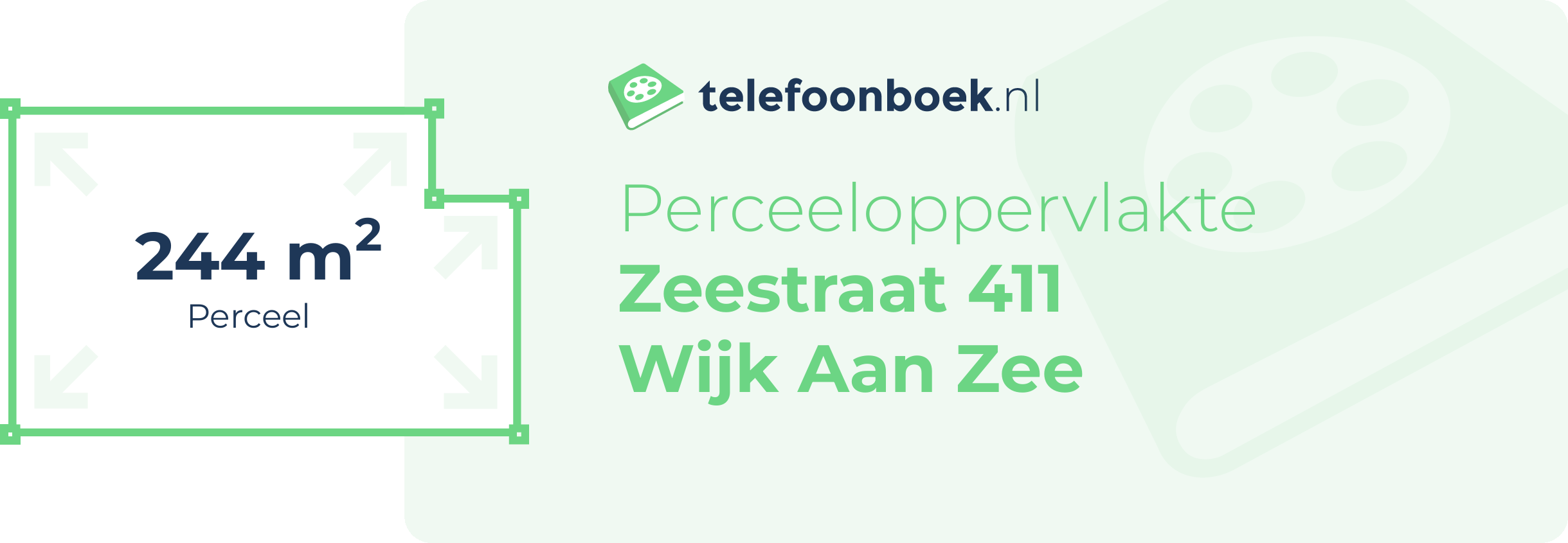 Perceeloppervlakte Zeestraat 411 Wijk Aan Zee