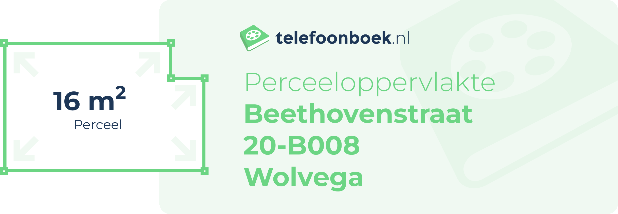 Perceeloppervlakte Beethovenstraat 20-B008 Wolvega