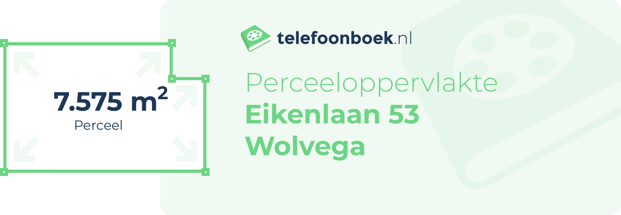 Perceeloppervlakte Eikenlaan 53 Wolvega