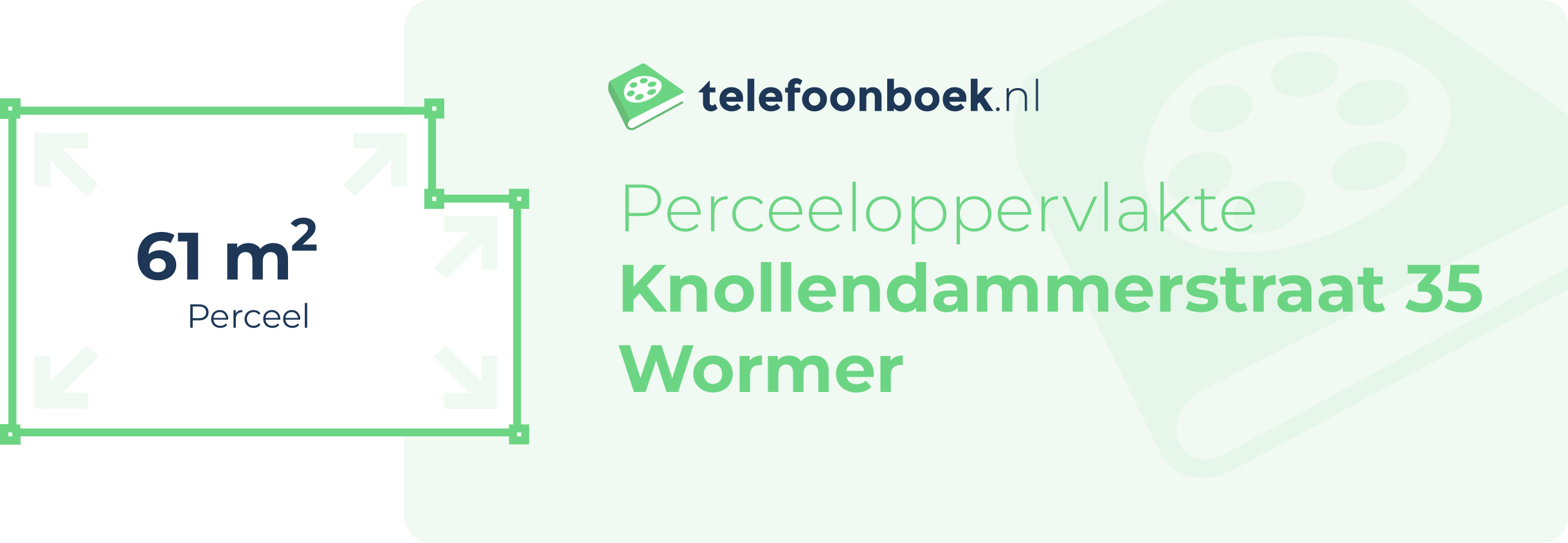 Perceeloppervlakte Knollendammerstraat 35 Wormer