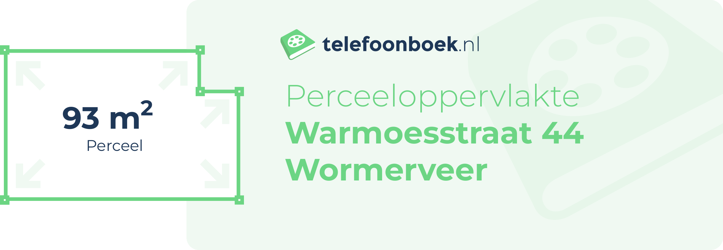 Perceeloppervlakte Warmoesstraat 44 Wormerveer