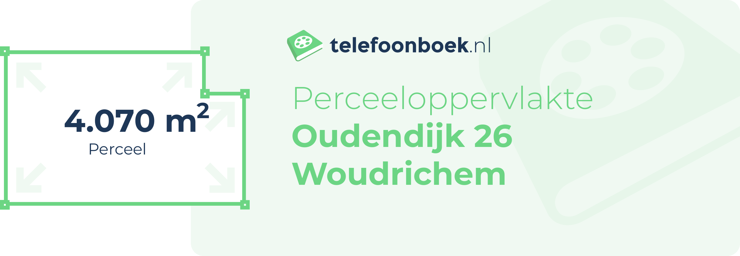 Perceeloppervlakte Oudendijk 26 Woudrichem