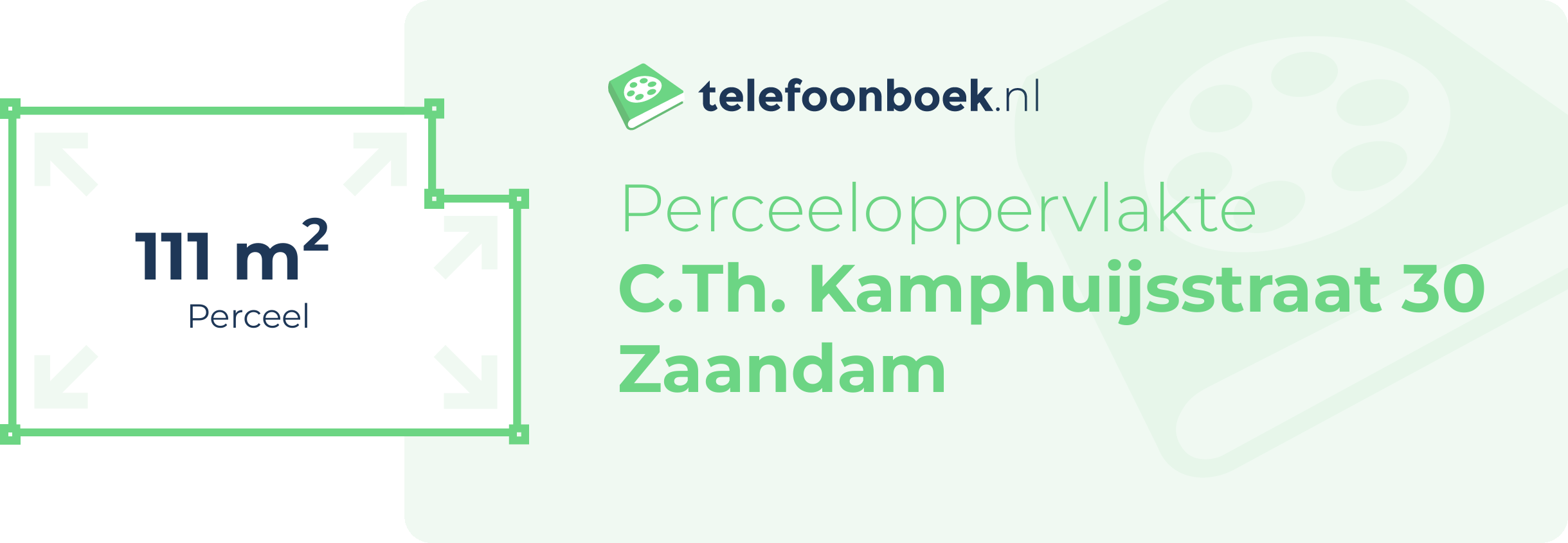 Perceeloppervlakte C.Th. Kamphuijsstraat 30 Zaandam