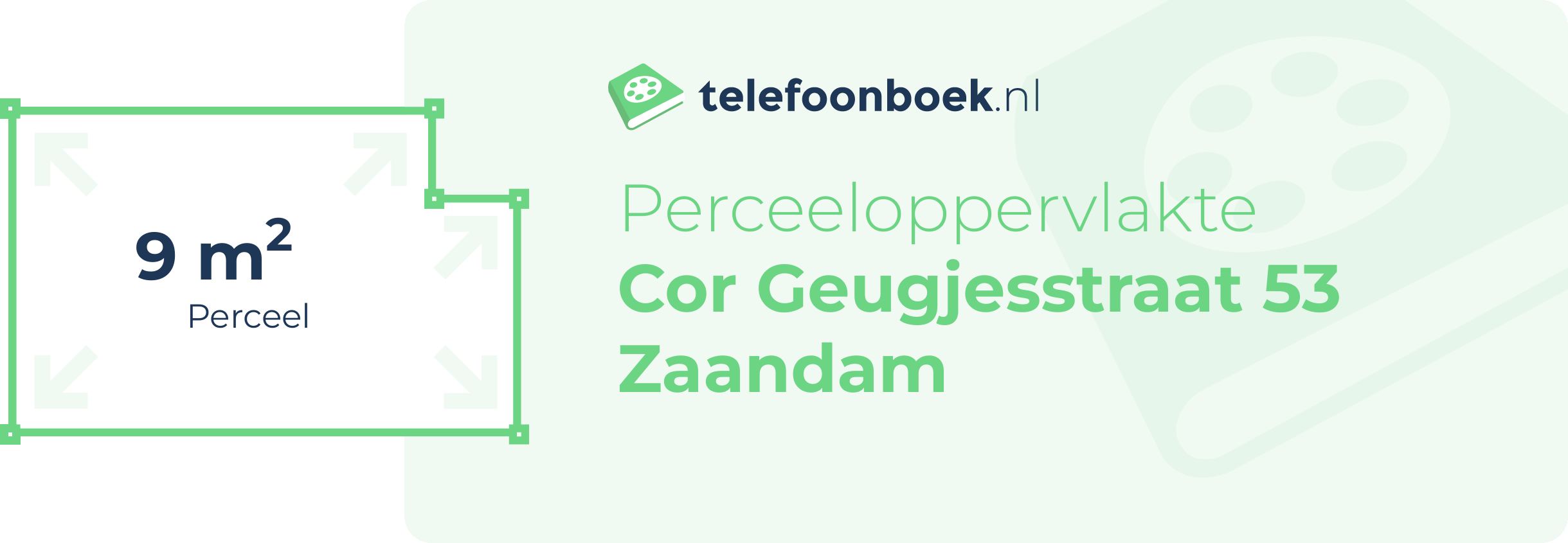 Perceeloppervlakte Cor Geugjesstraat 53 Zaandam