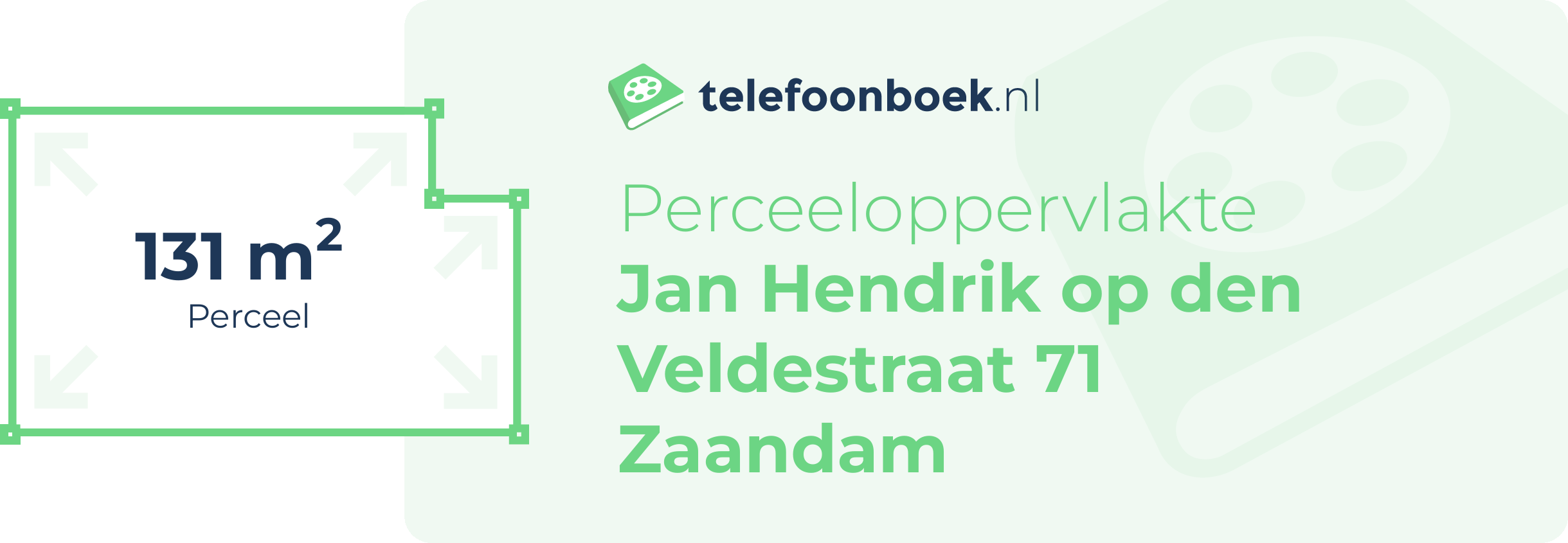 Perceeloppervlakte Jan Hendrik Op Den Veldestraat 71 Zaandam