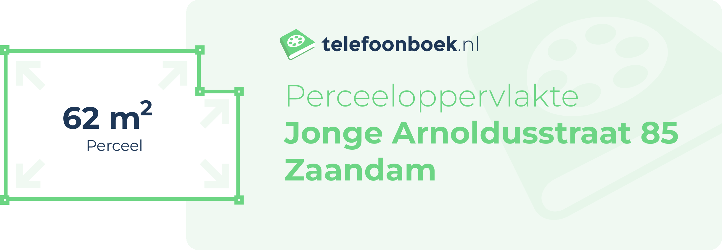 Perceeloppervlakte Jonge Arnoldusstraat 85 Zaandam