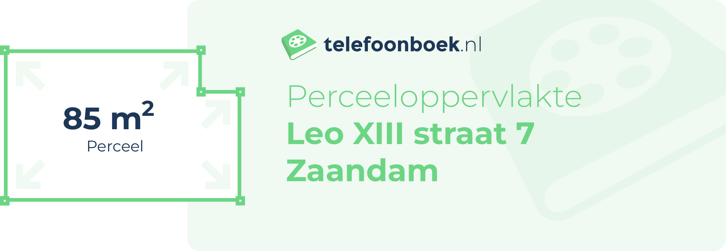 Perceeloppervlakte Leo XIII Straat 7 Zaandam