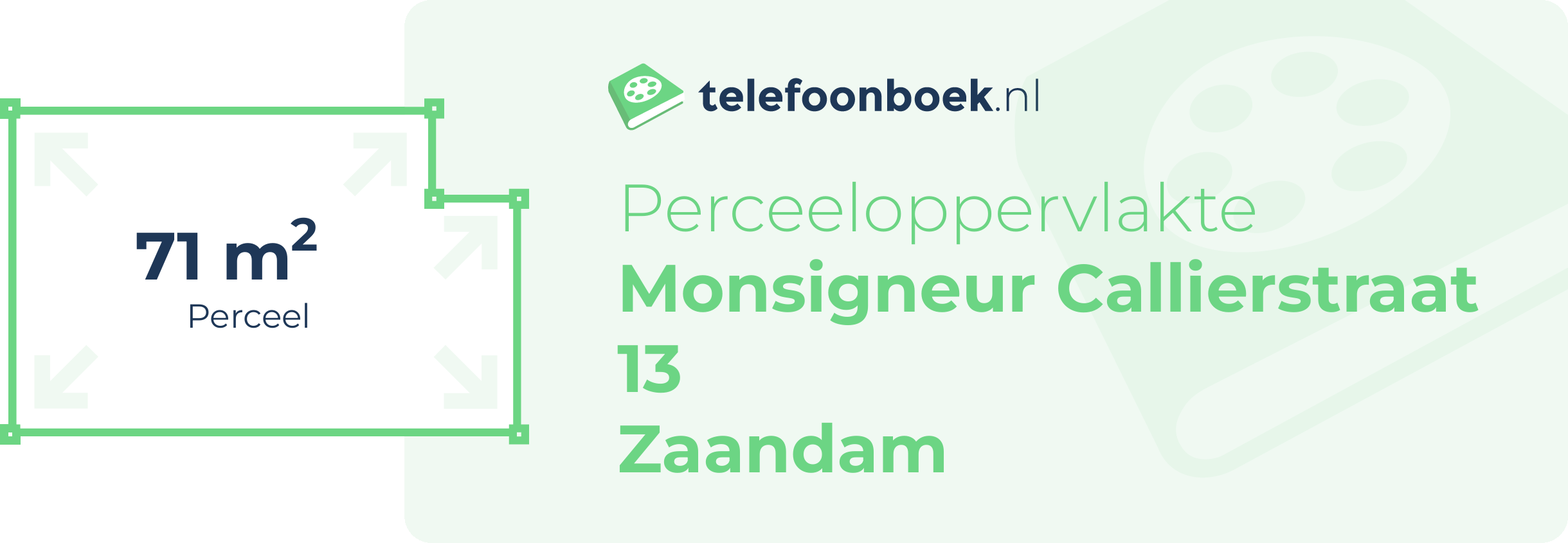 Perceeloppervlakte Monsigneur Callierstraat 13 Zaandam