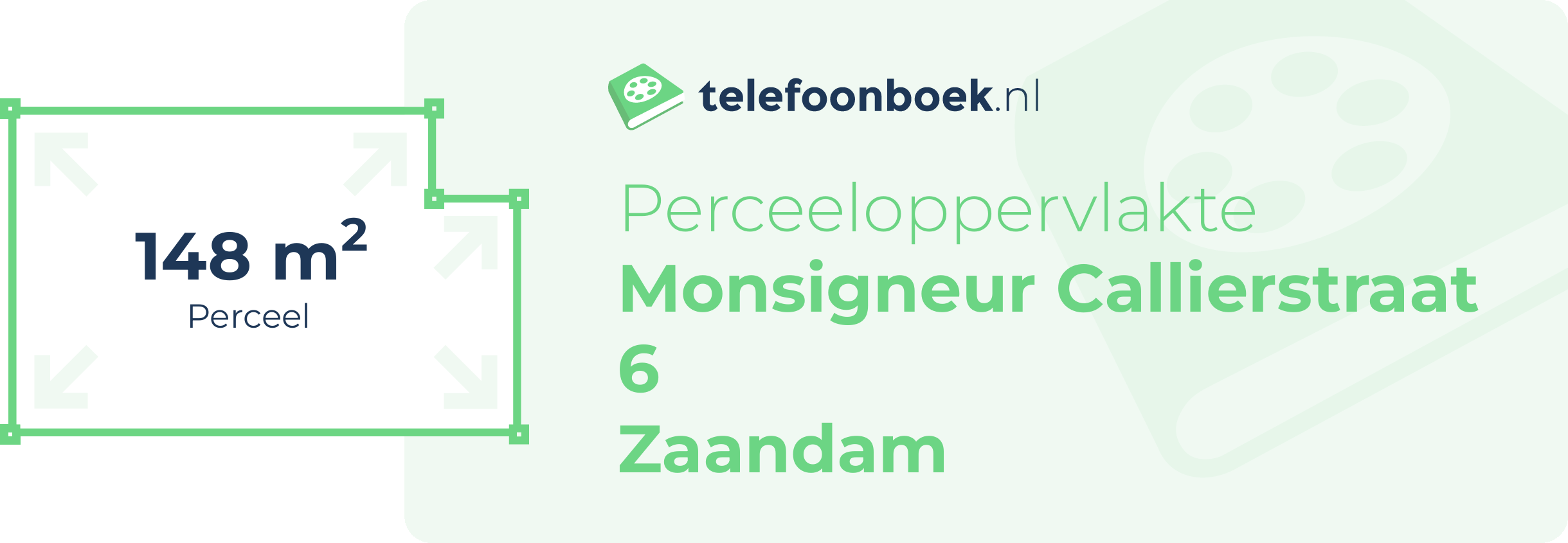 Perceeloppervlakte Monsigneur Callierstraat 6 Zaandam