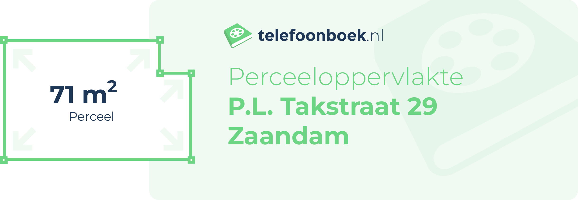 Perceeloppervlakte P.L. Takstraat 29 Zaandam