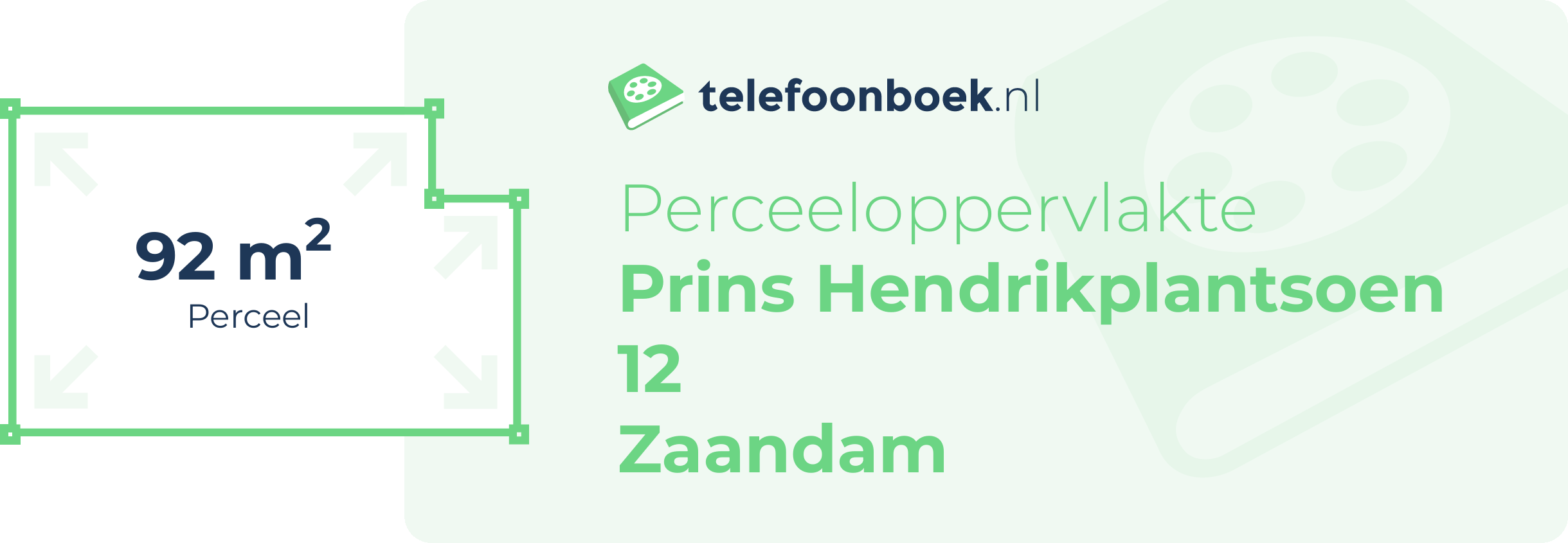 Perceeloppervlakte Prins Hendrikplantsoen 12 Zaandam