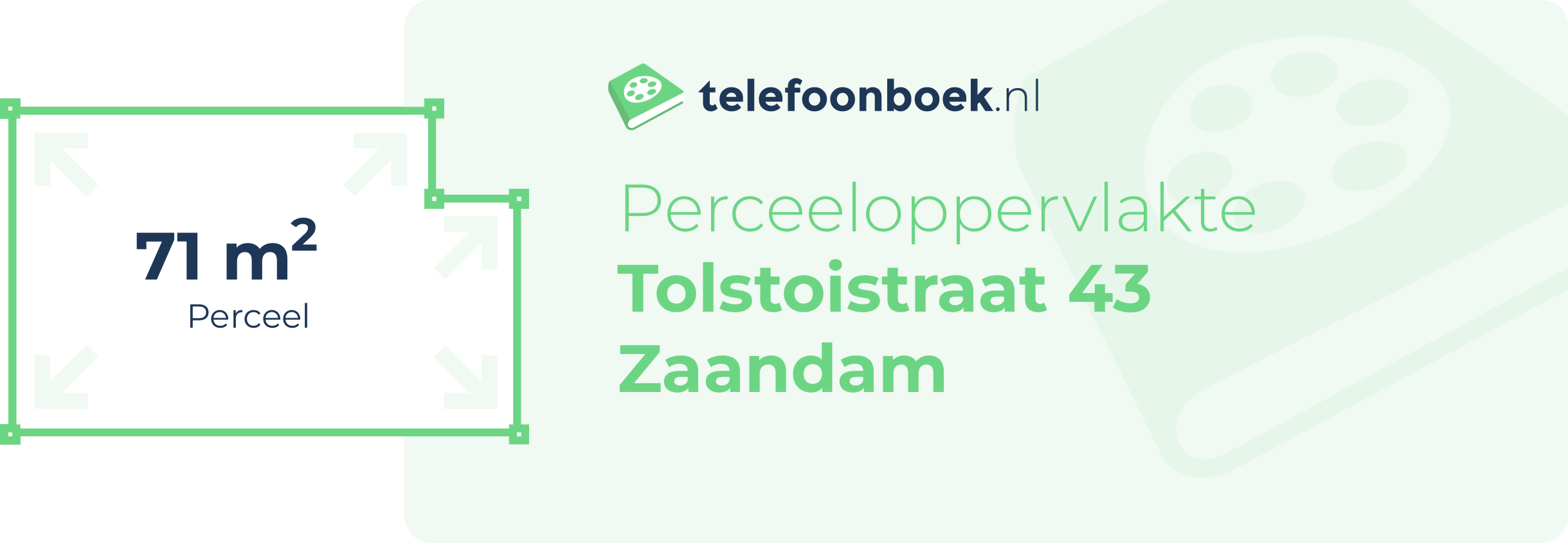 Perceeloppervlakte Tolstoistraat 43 Zaandam